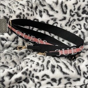 NEW!! GUESS Black and Pink Logo Bag Purse Adjustable Strap